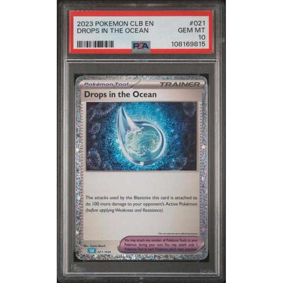drops in the ocean pokemon card Toys | 21034 Clb Holo Trading Game Classic Psa 10 The attacks used by the Blastoise this card is attached to do 100 more damage to your opponents Active Pokmon (before applying Weakness and Resistance). Drops in the Ocean 21/34
